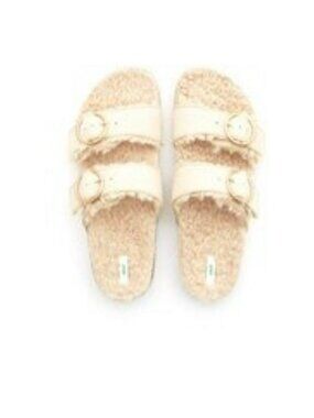 Aerie Double Strap Sherpa Lined Sandals Size 7